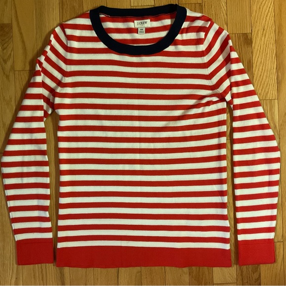J. Crew Sweaters - J.Crew Woman’s Striped Sweater - stripes, red, white, blue navy